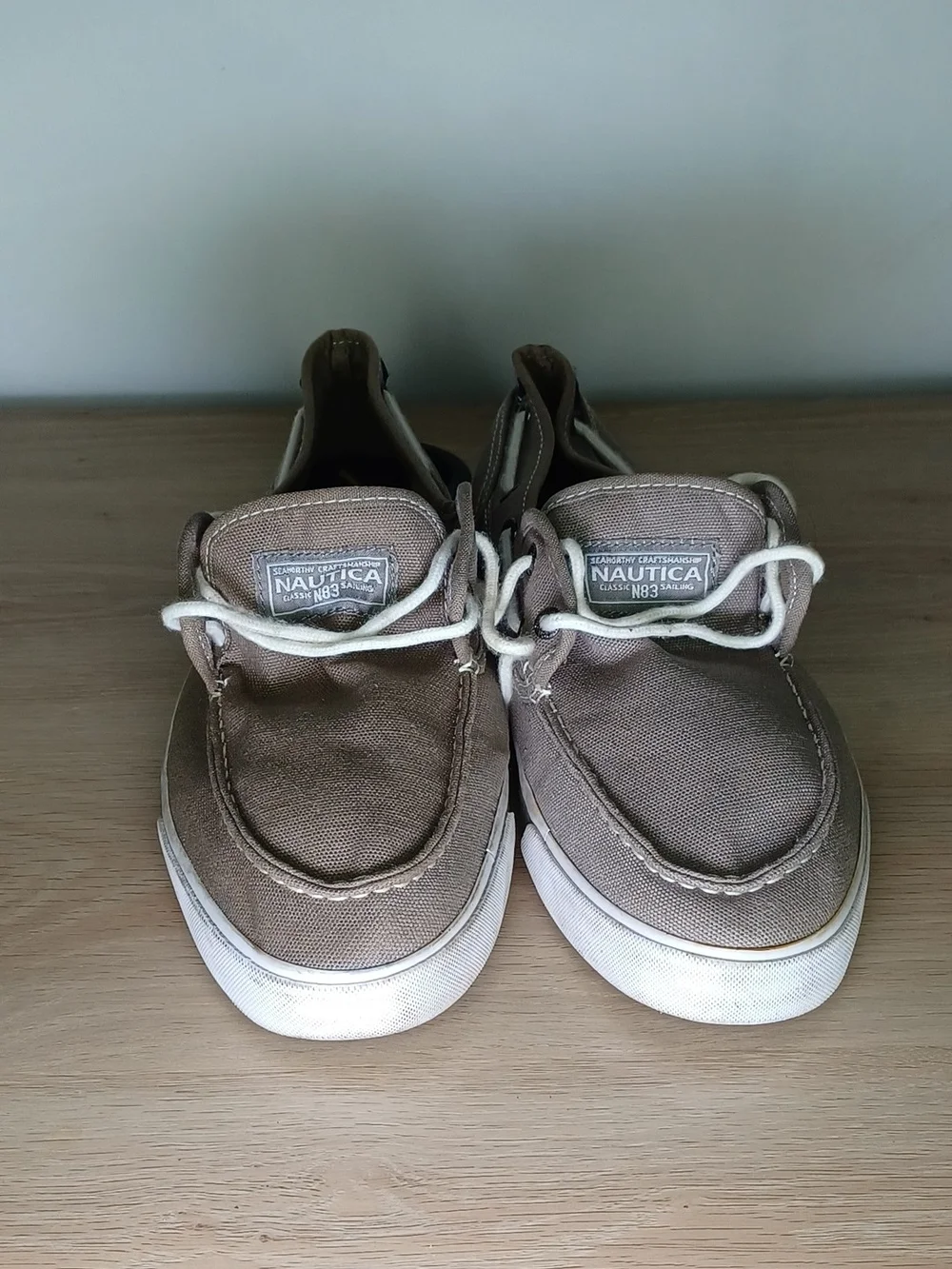 Nautica Men's Khaki Canvas Boat Shoes